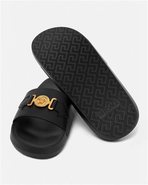 versace womens slides|Versace slides online.